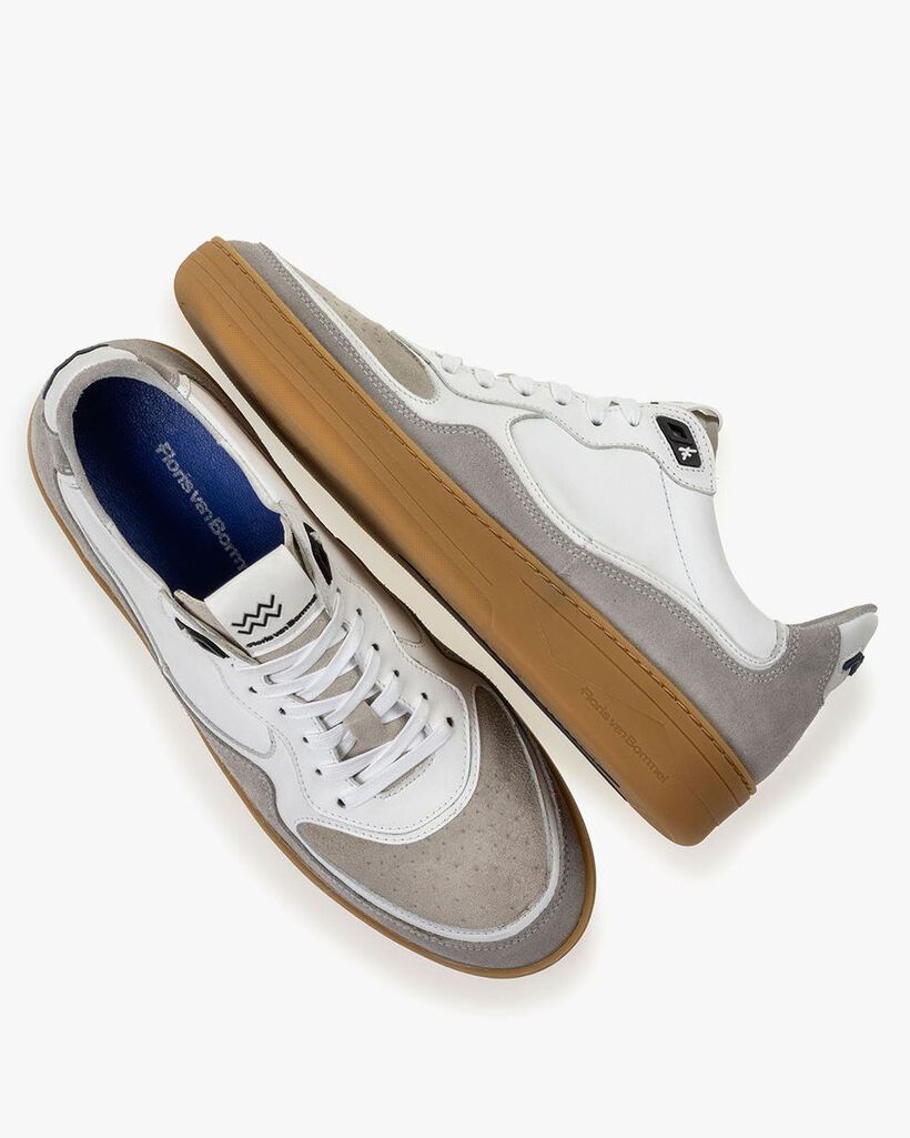 Sneaker suede leather white