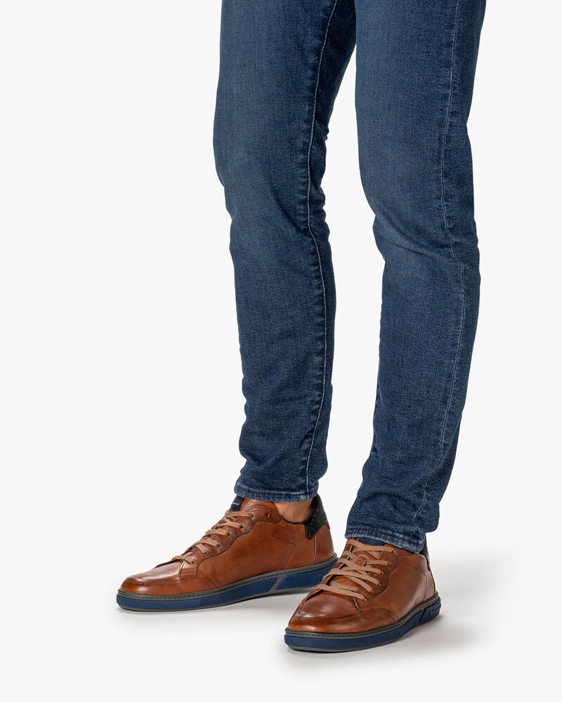 Sneaker Kalbsleder cognac