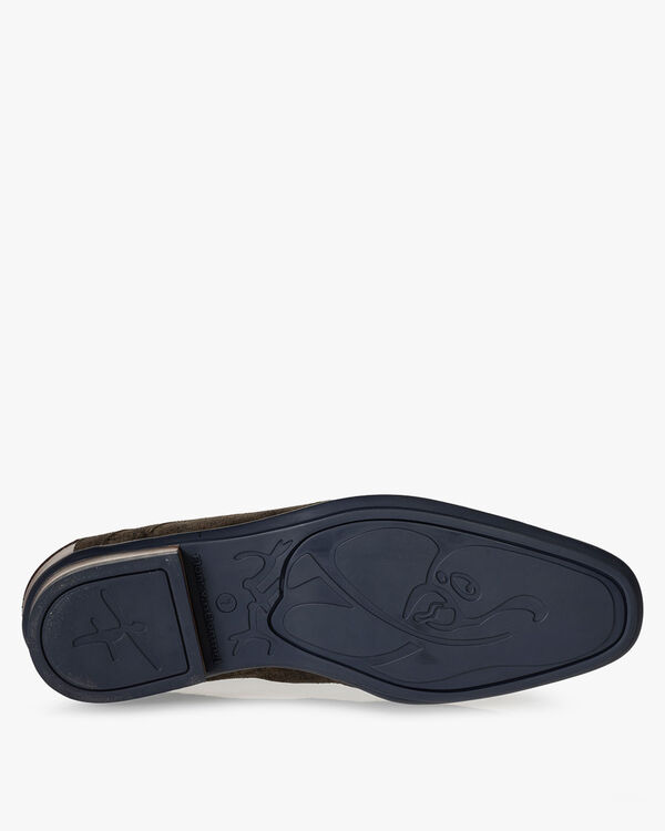 Schn&uuml;rstiefel Wildleder gr&uuml;n