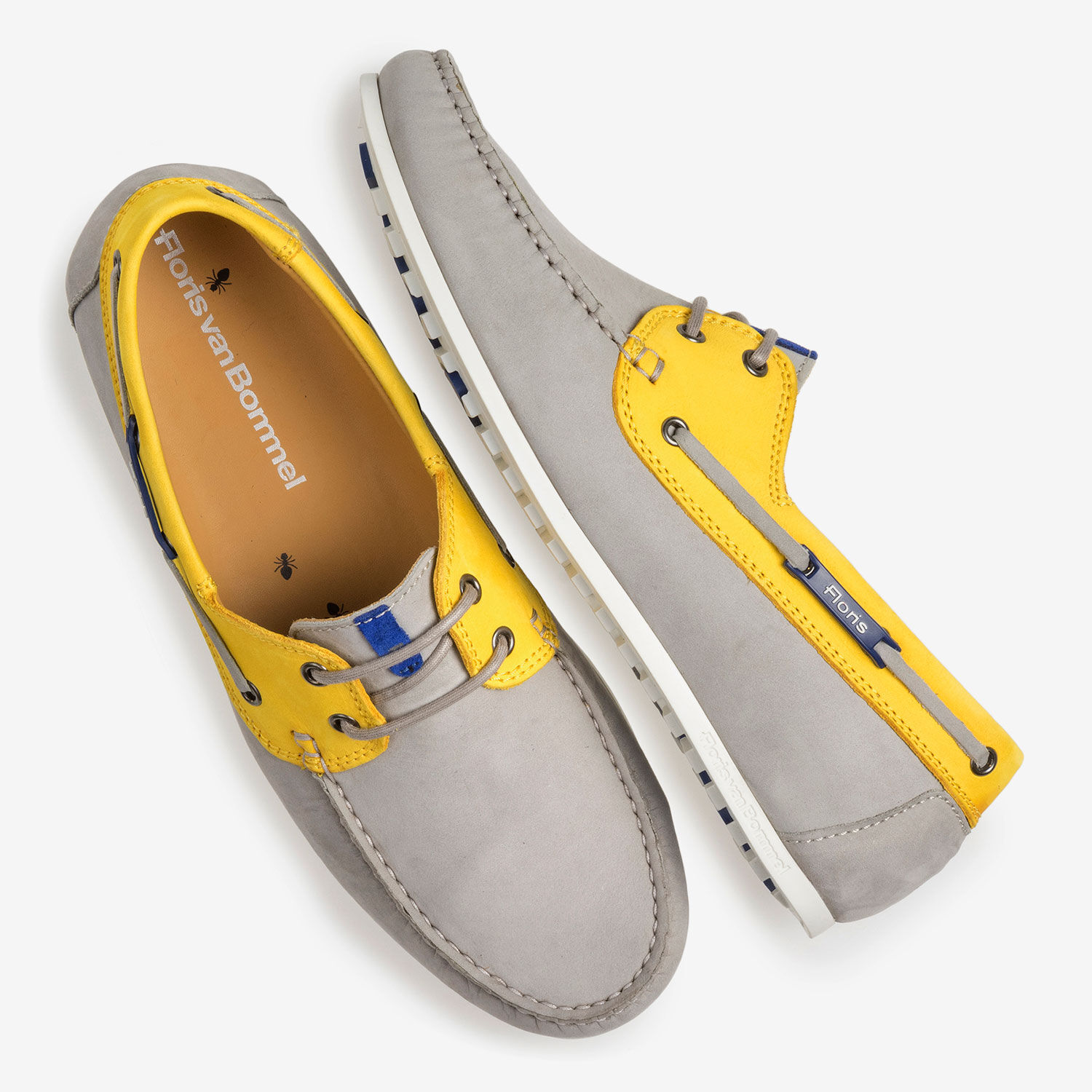 Mens yellow online boat shoes