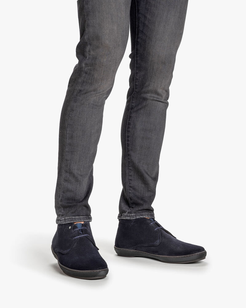 Schnürstiefel Wildleder dunkelblau