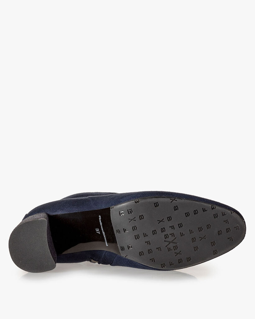 Ankle boot suede dark blue