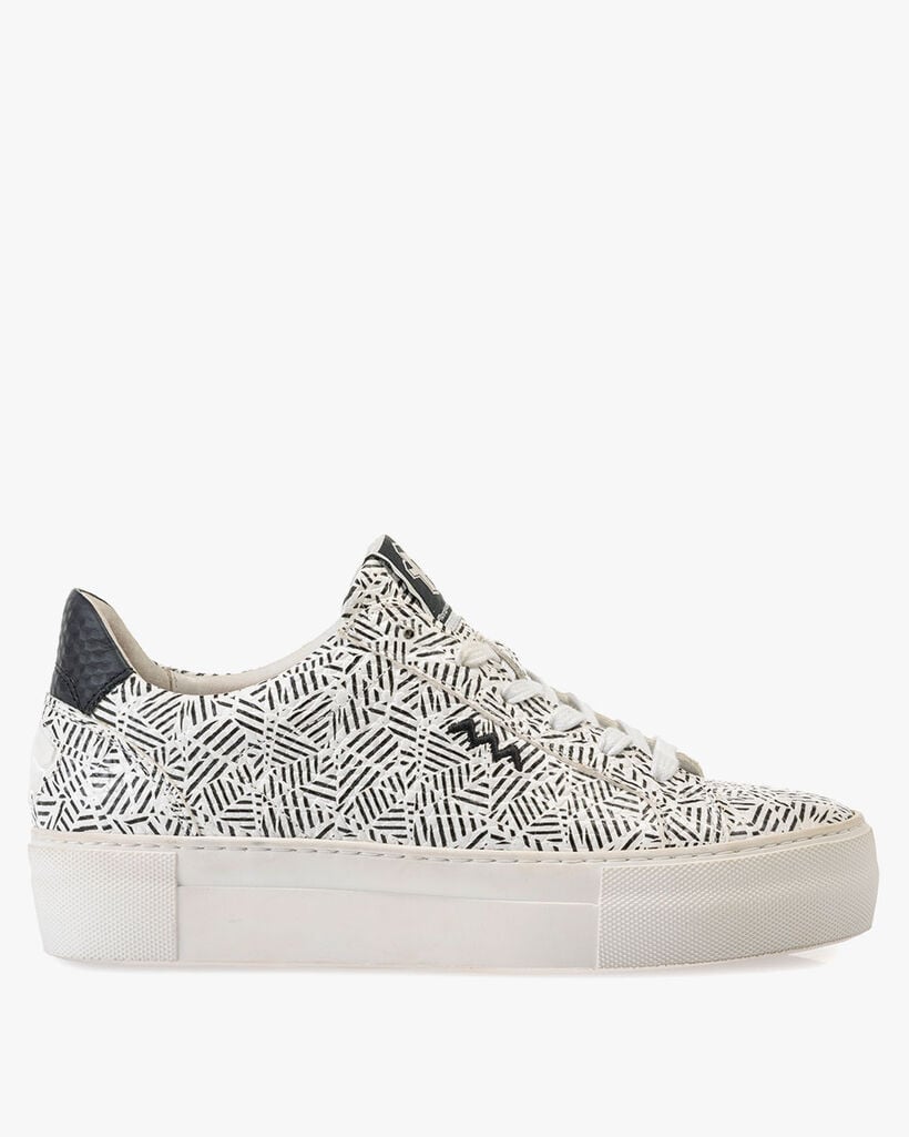 Sneaker zig-zag print black/white