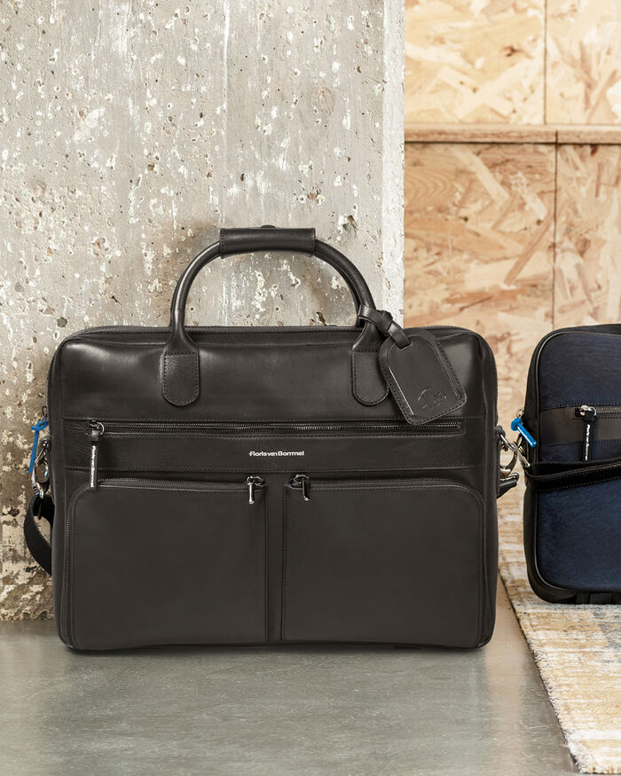 Bürotasche Leder schwarz