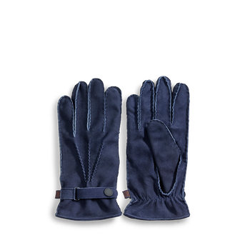 Handschuhe Wildleder blau
