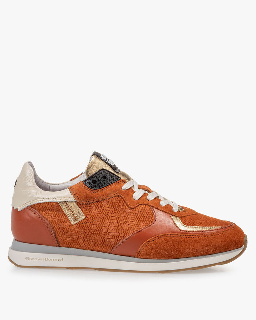 Sneaker Wildleder orange