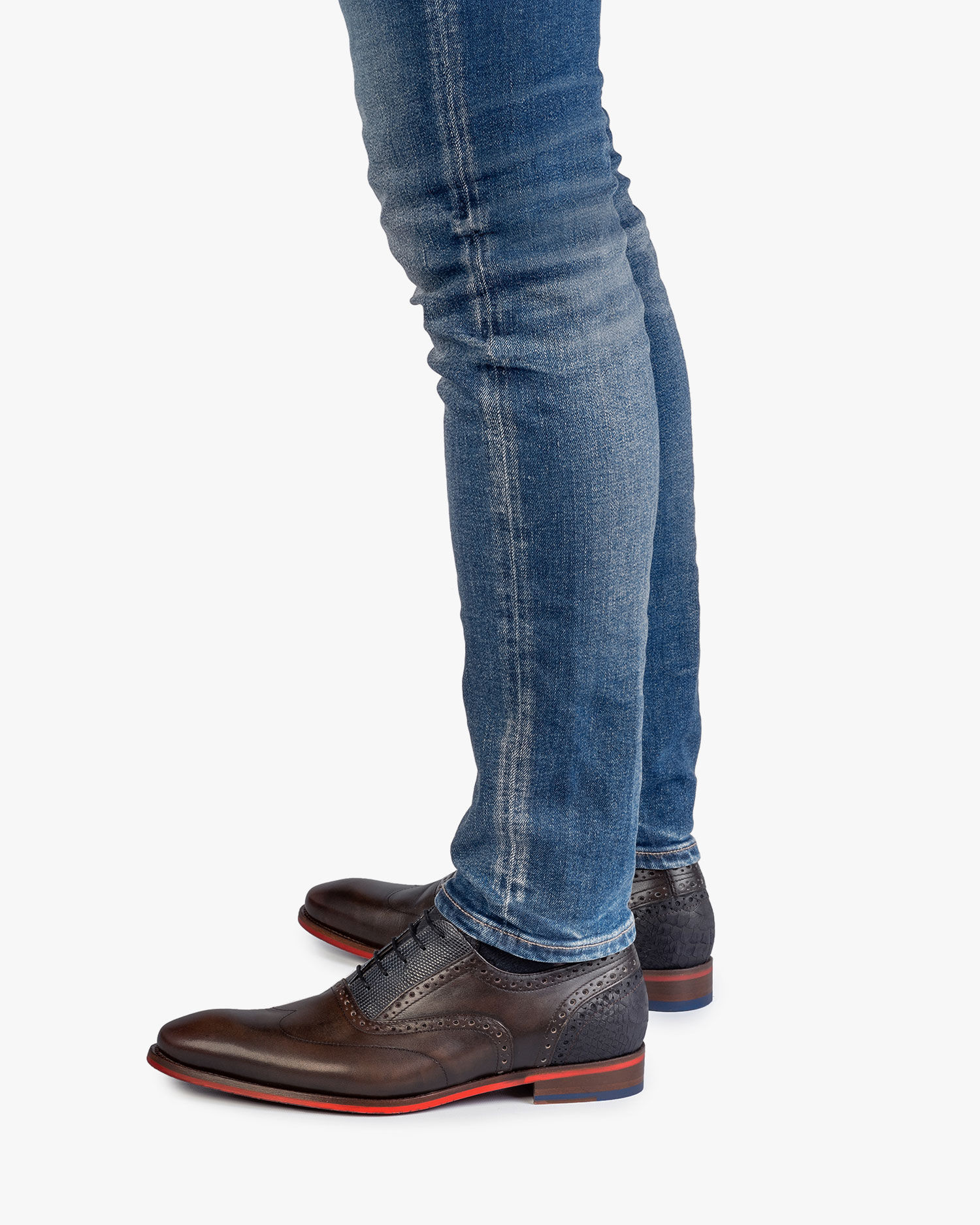 Floris van Bommel 14310 - 06-M Bruin Croco - Online kopen