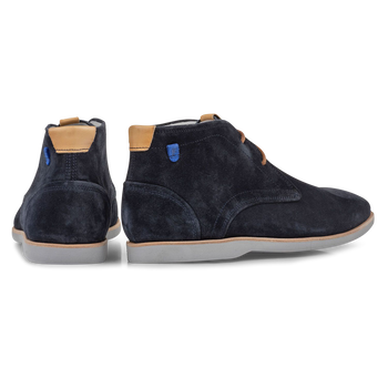 Boot suede leather blue