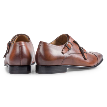 Cognac Monk-Schnallenschuh