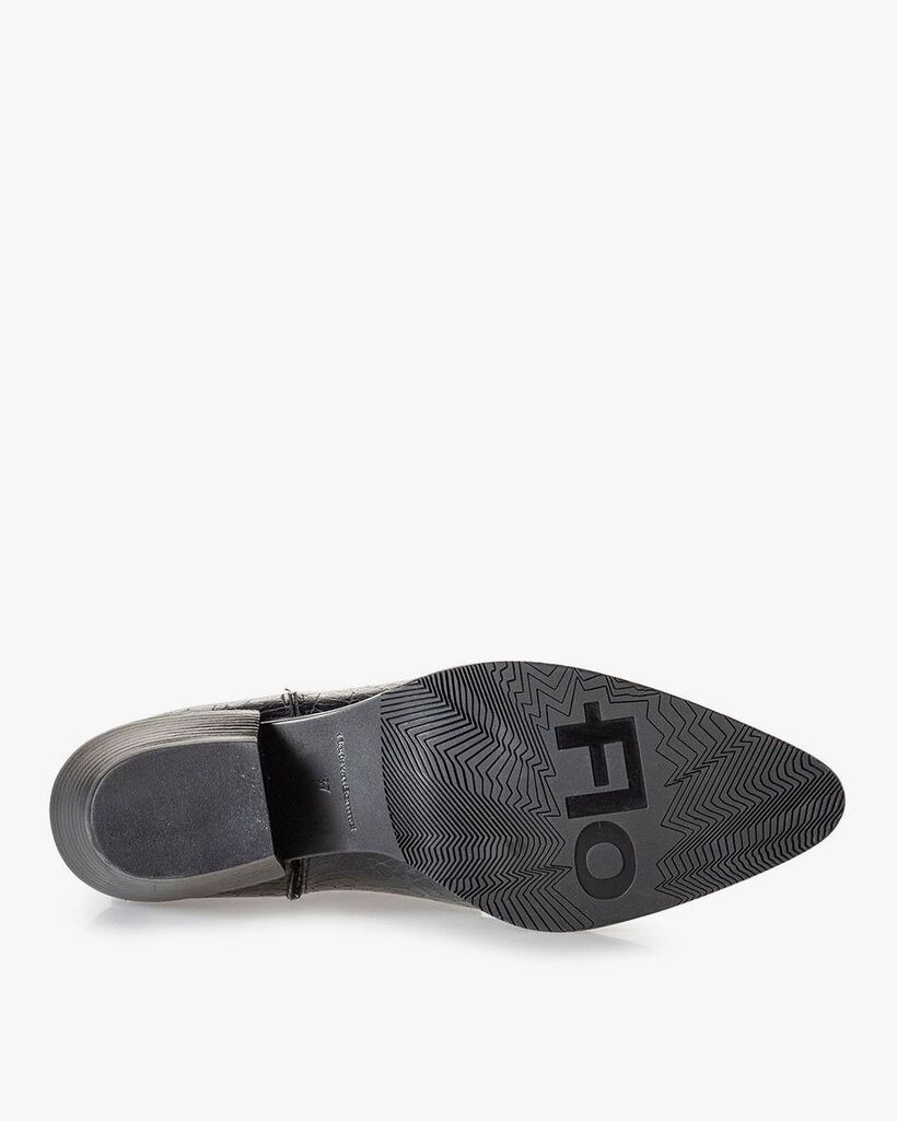 Westernstiefel schwarz Leder Craquel&eacute;	