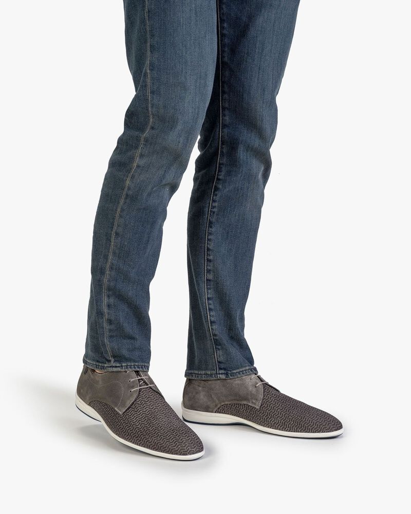 Schn&uuml;rschuh Nubukleder taupe