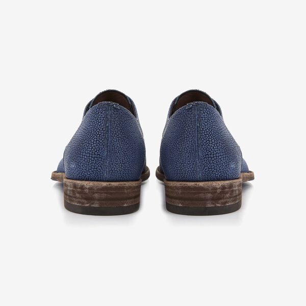 Floris van Bommel blue leather men's lace-up shoe