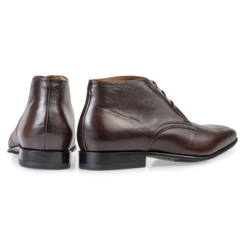 Dark brown calf leather lace shoe