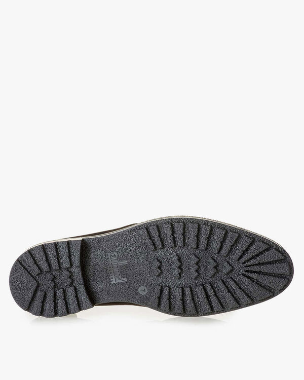 Dunkelbrauner Wildleder-Schnürstiefel