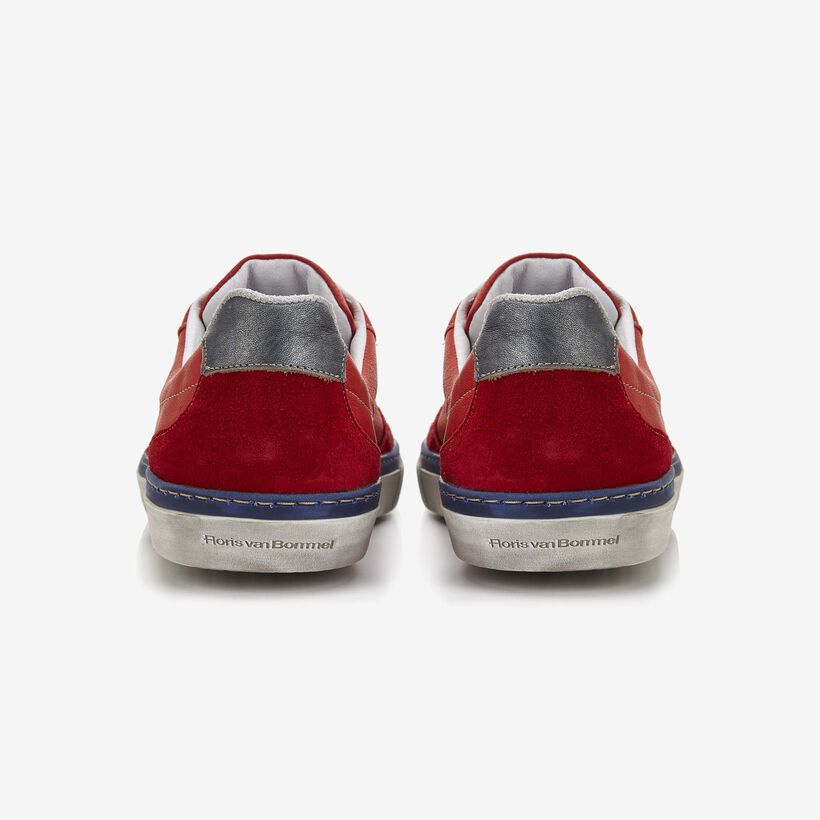 Floris van Bommel red leather men's sneaker