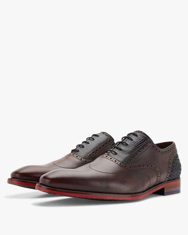 Schnürschuh Kalbsleder dunkelbraun