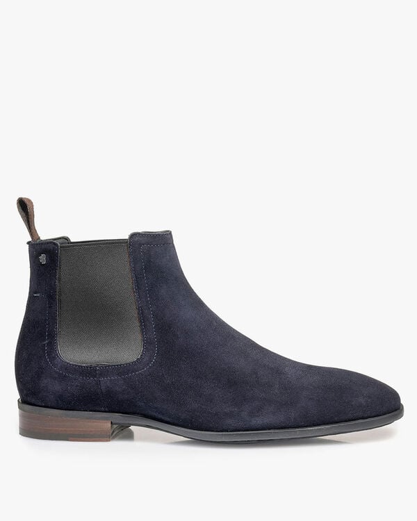 Chelsea boot suede leather blue