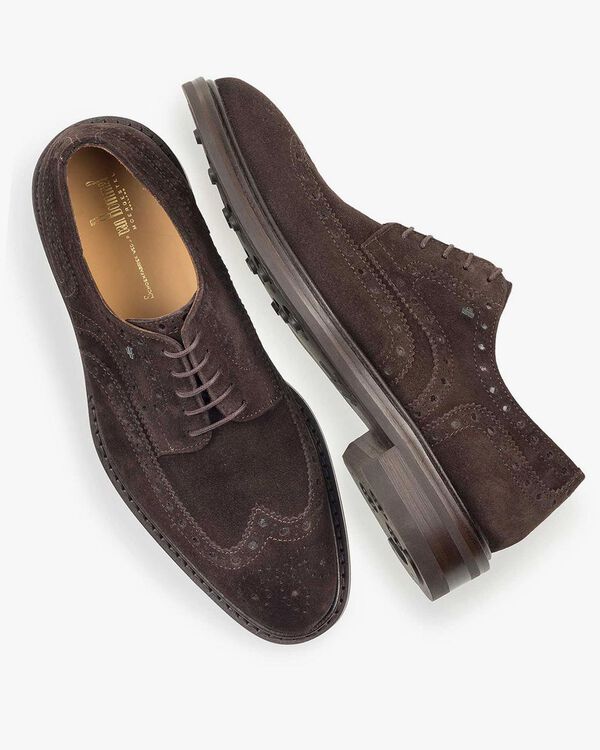 Brown suede brogue