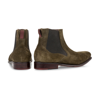 Chelsea boot suede dark green