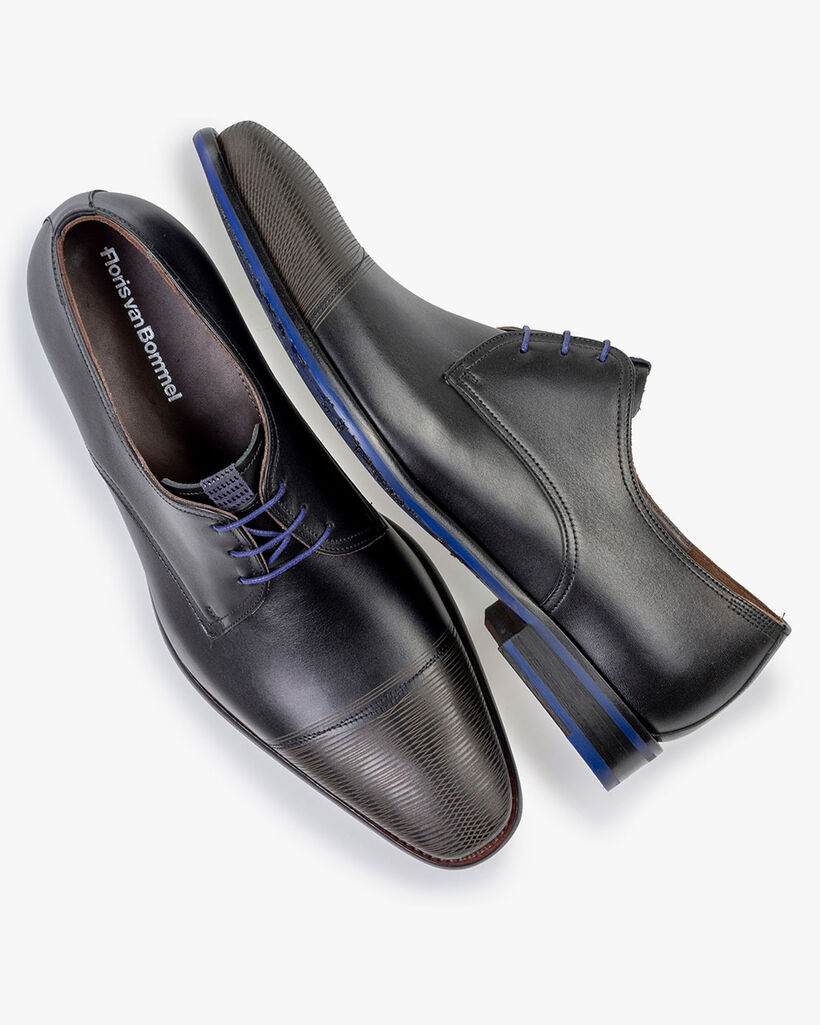 Schn&uuml;rschuh Kalbsleder schwarz