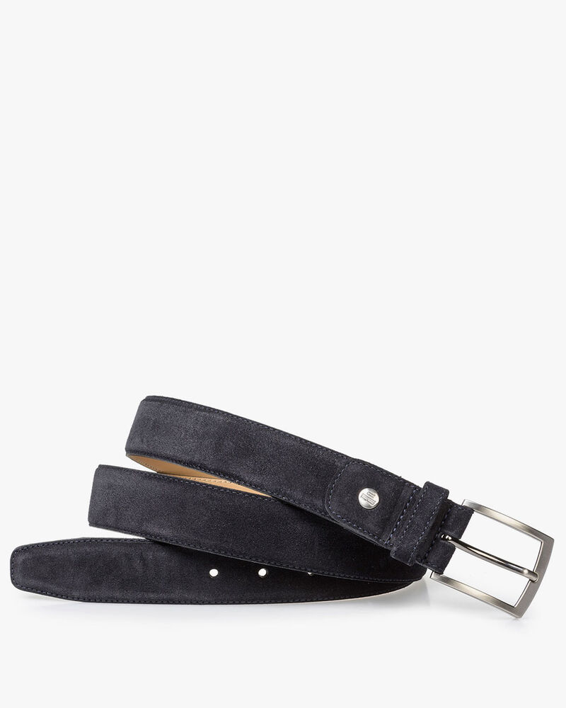 Dark blue suede belt