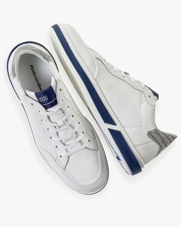 White calf leather lace shoe