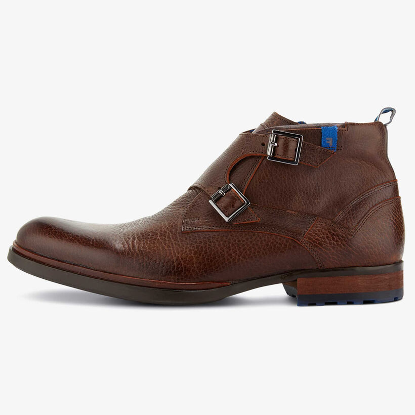 Floris van Bommel brown leather men’s boot with zip