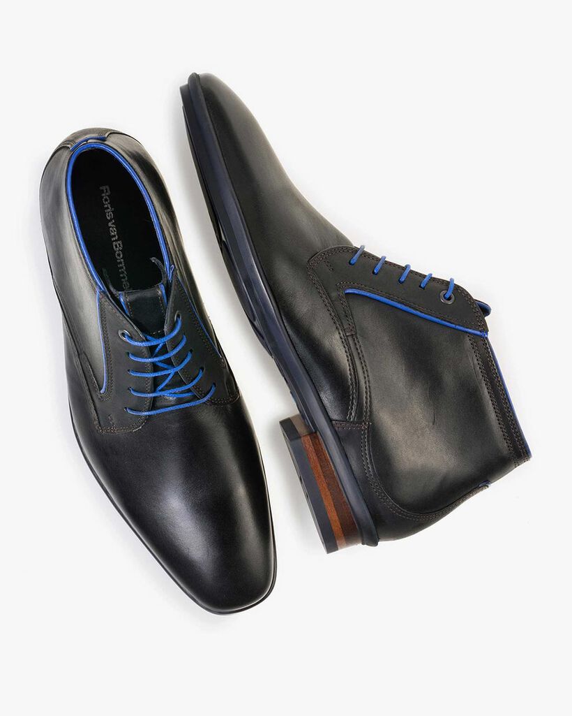 Schnürstiefel Kalbsleder Schwarz