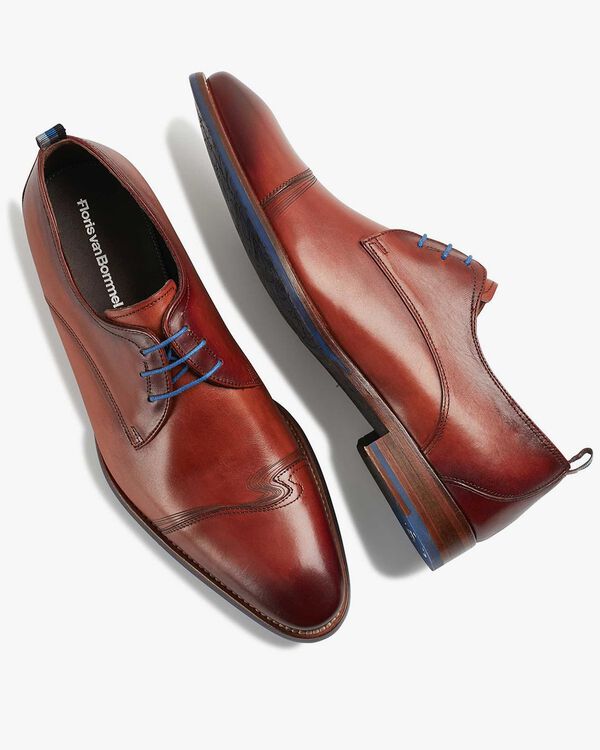 Schnürschuh Kalbsleder cognac