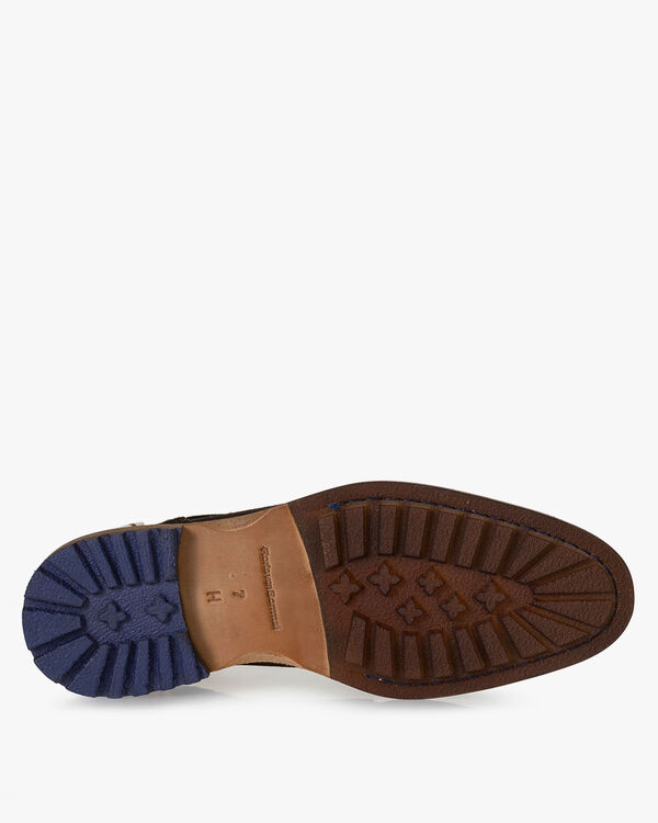 Schn&uuml;rstiefel Wildleder dunkelbraun