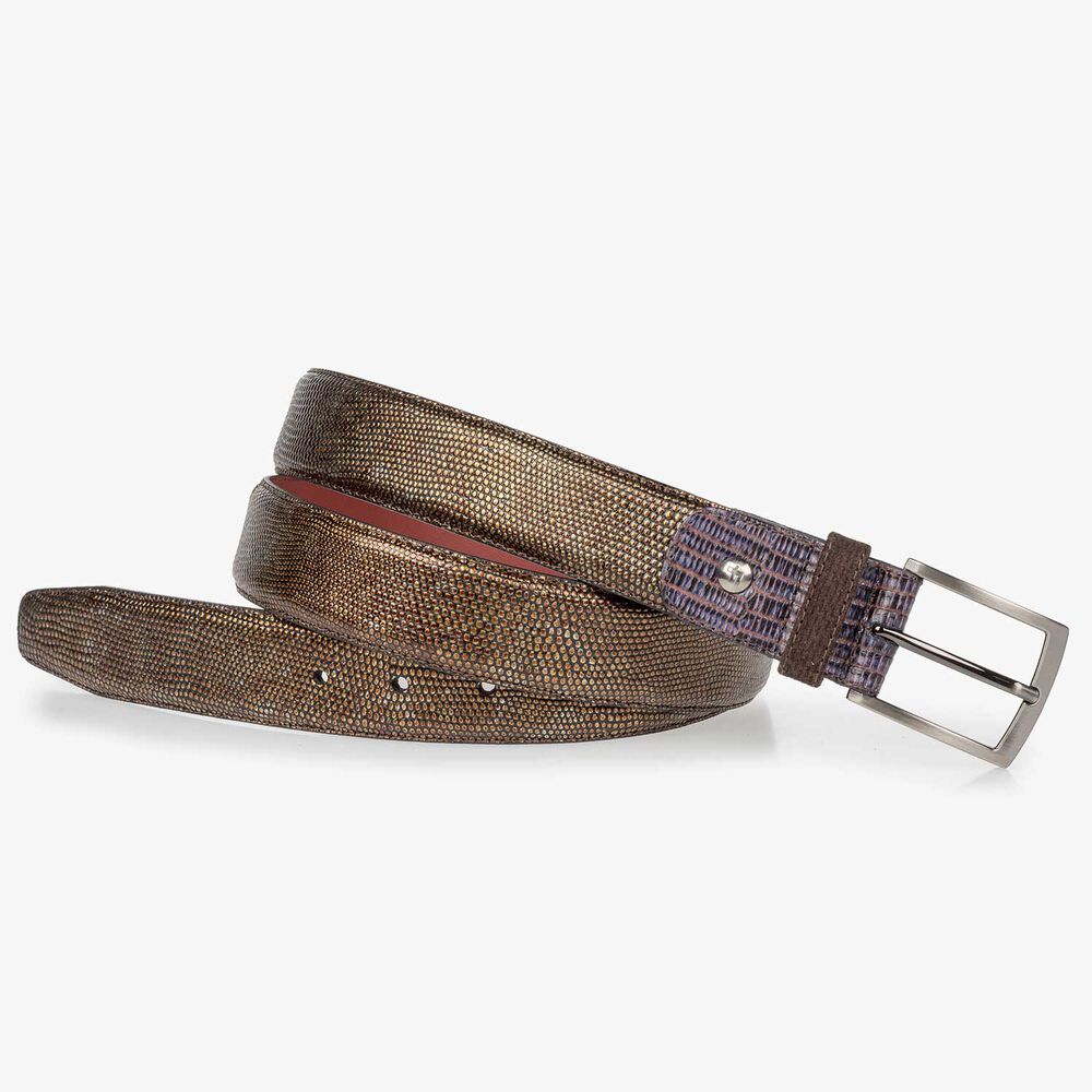 Bronze-coloured Premium leather belt