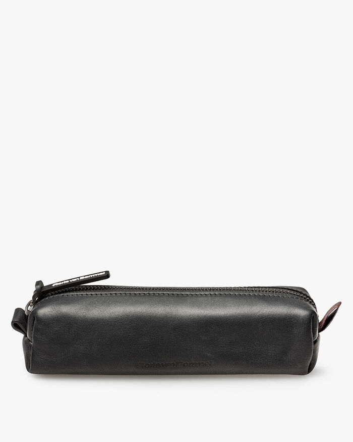Pencil pounch leather black