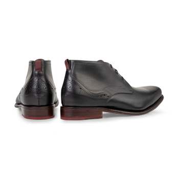 Schnürstiefel Kalbsleder schwarz