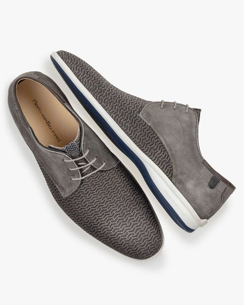 Schn&uuml;rschuh Nubukleder taupe