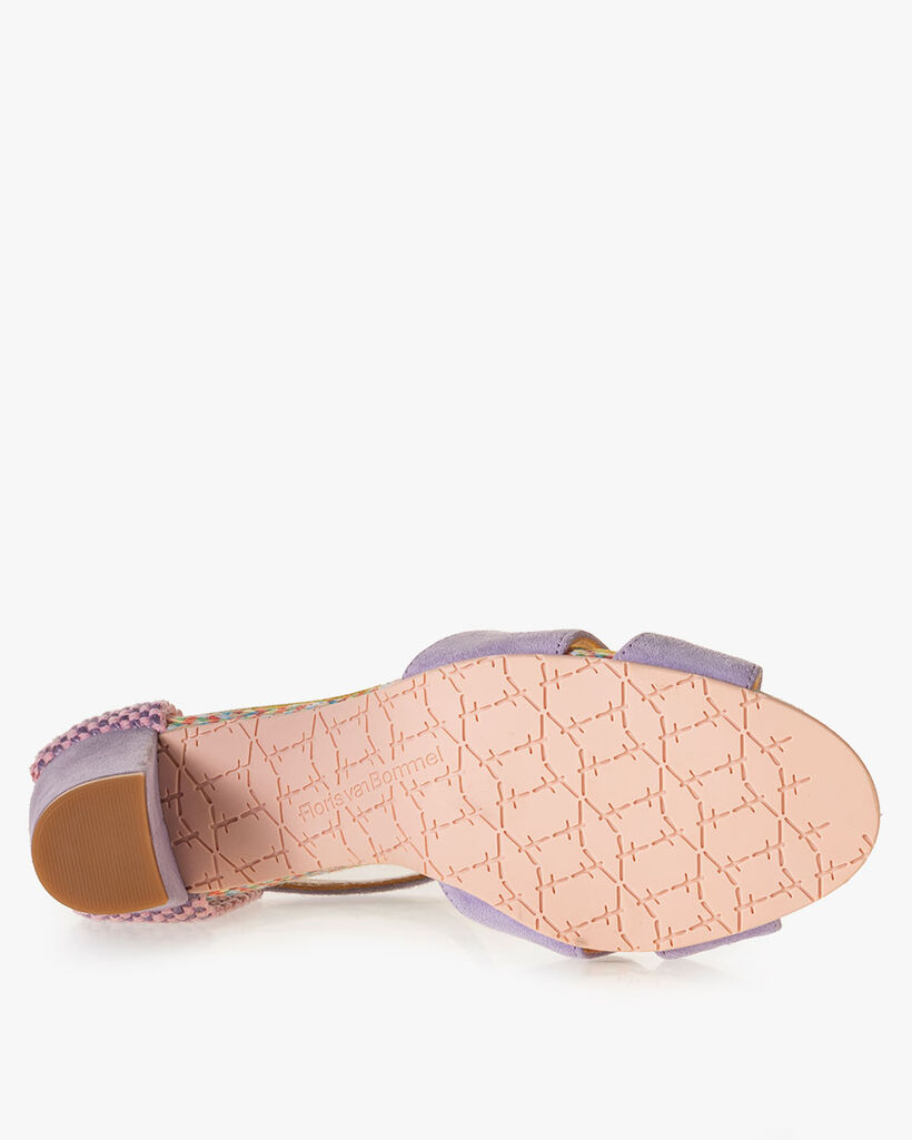 Sandale Wildleder violett