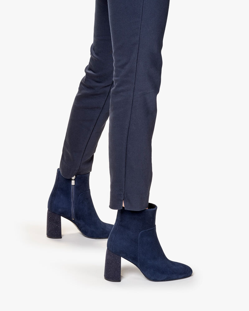 Ankle boot suede dark blue