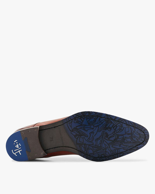 Schnürschuh Kalbsleder cognac