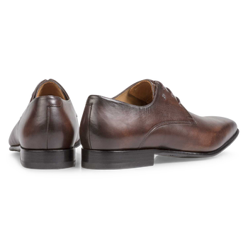 Dark brown leather lace shoe