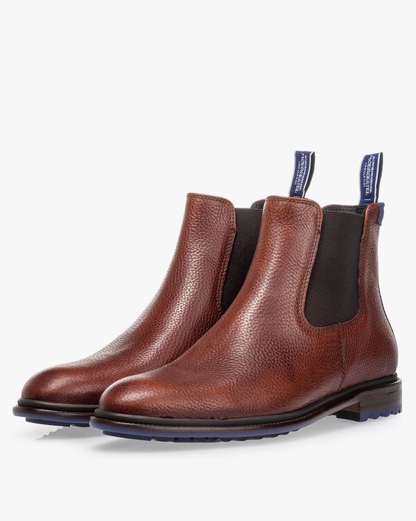 Chelsea boot printed leather cognac
