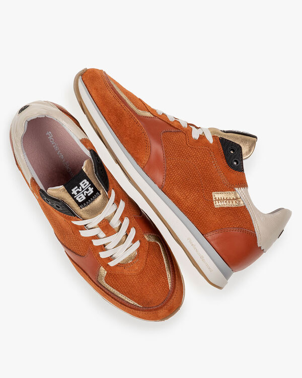 Sneaker Wildleder orange