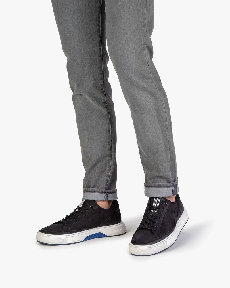 Sneaker Nubukleder schwarz