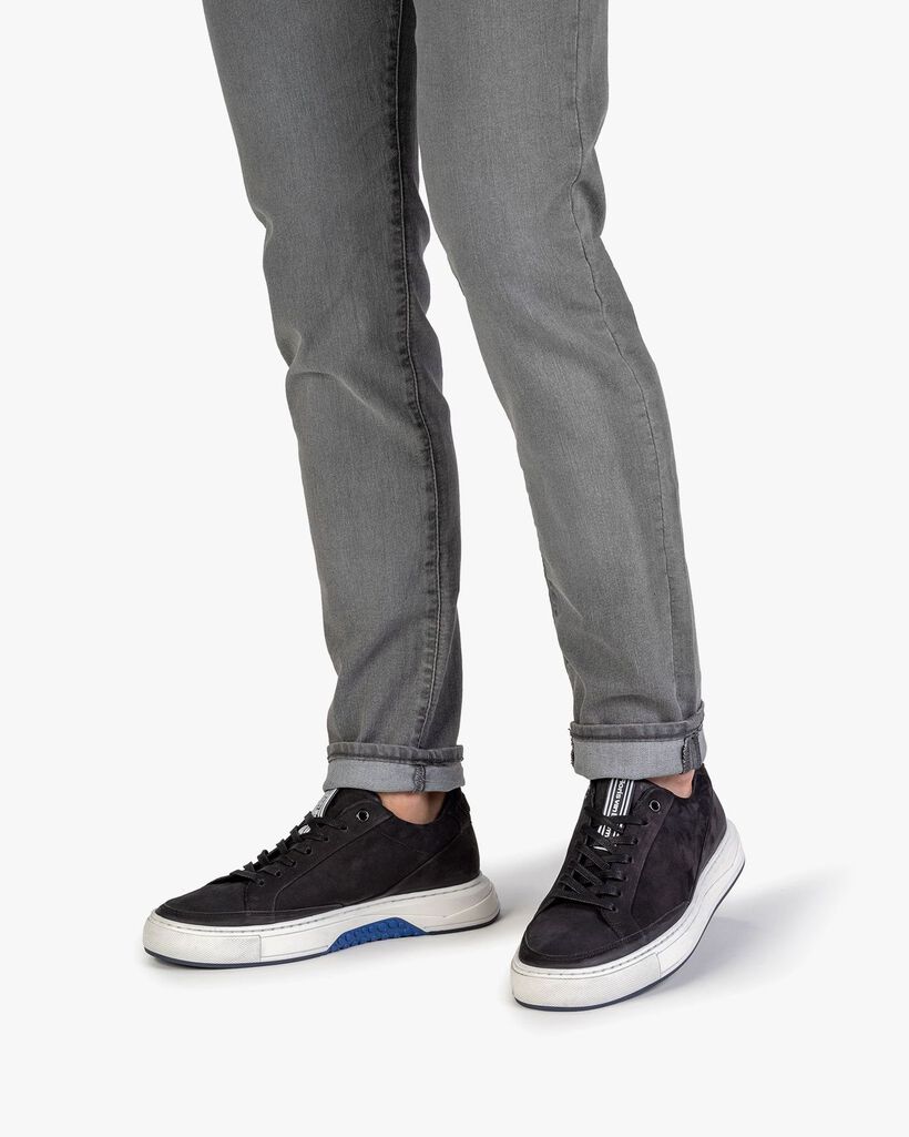 Sneaker Nubukleder schwarz