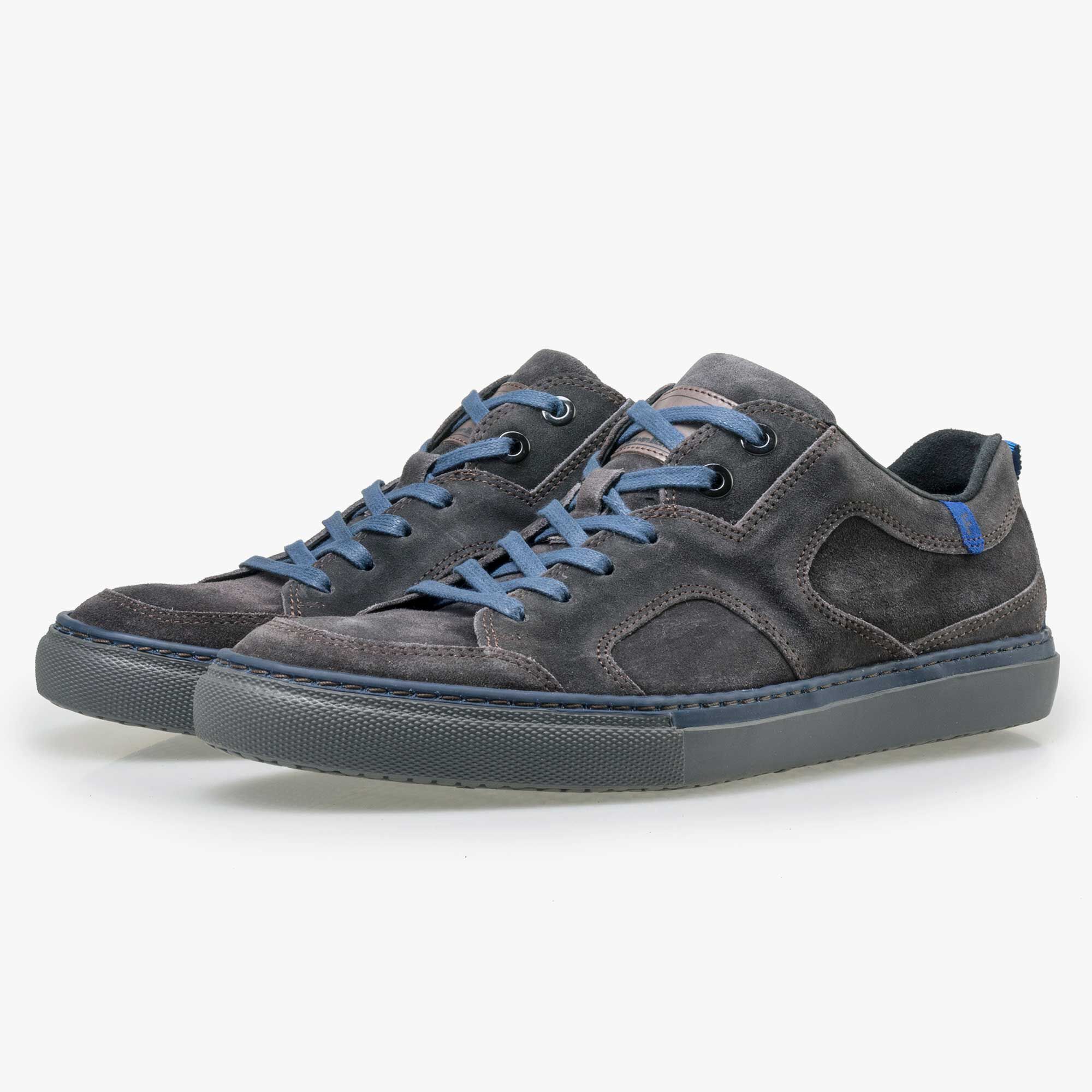 grey and blue van