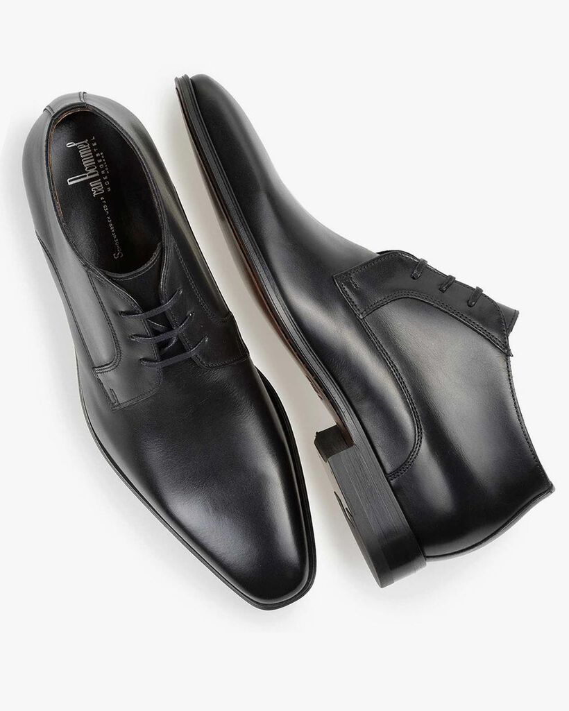 Schn&uuml;rstiefel Kalbsleder Schwarz