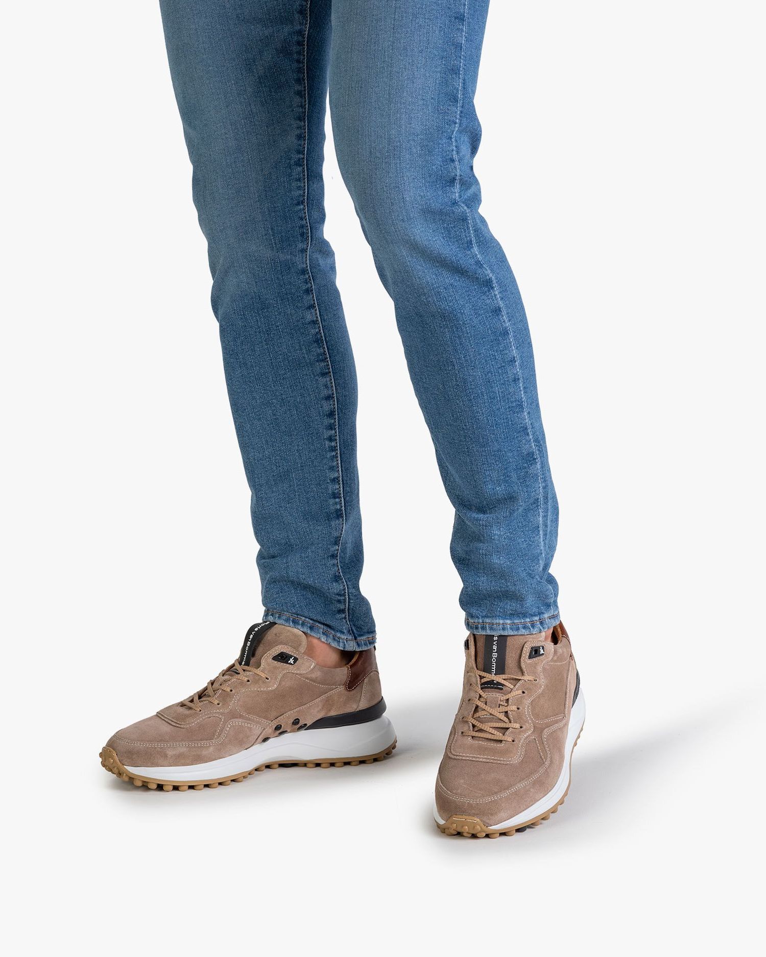 Beige suede leather sneaker SFM-10070-10-02 | Floris van Bommel®Official