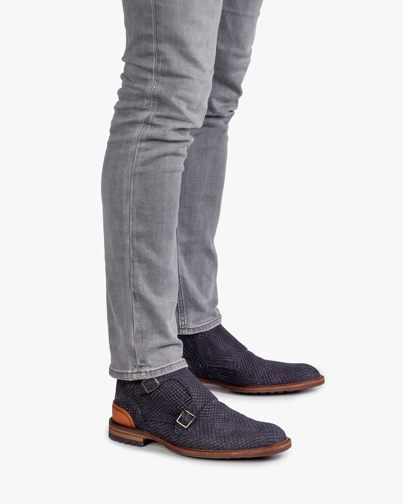 Boot blue with buckle