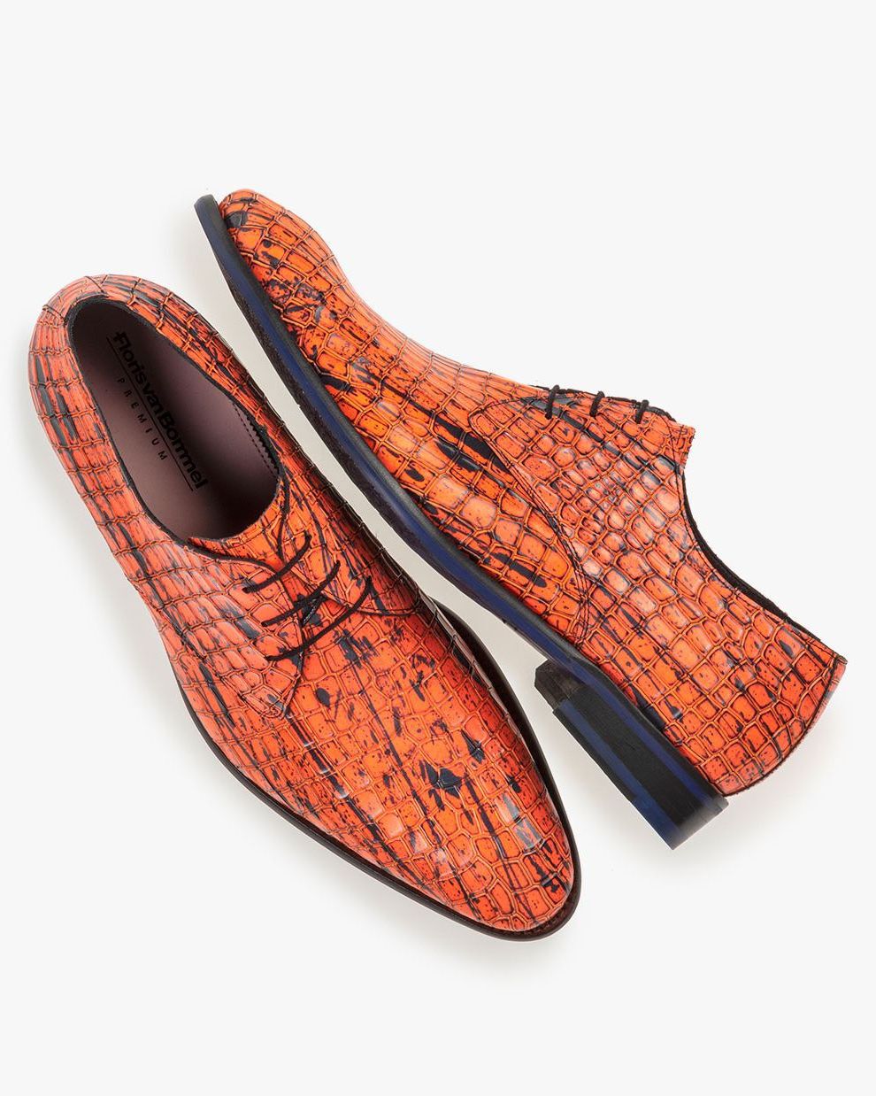 Schnurschuh Lackleder orange 18167 09 Floris van Bommel Official