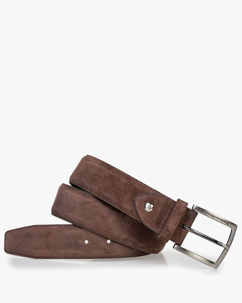 Belt suede dark brown