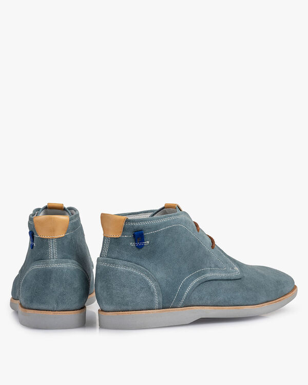 Stiefel Wildleder türkis