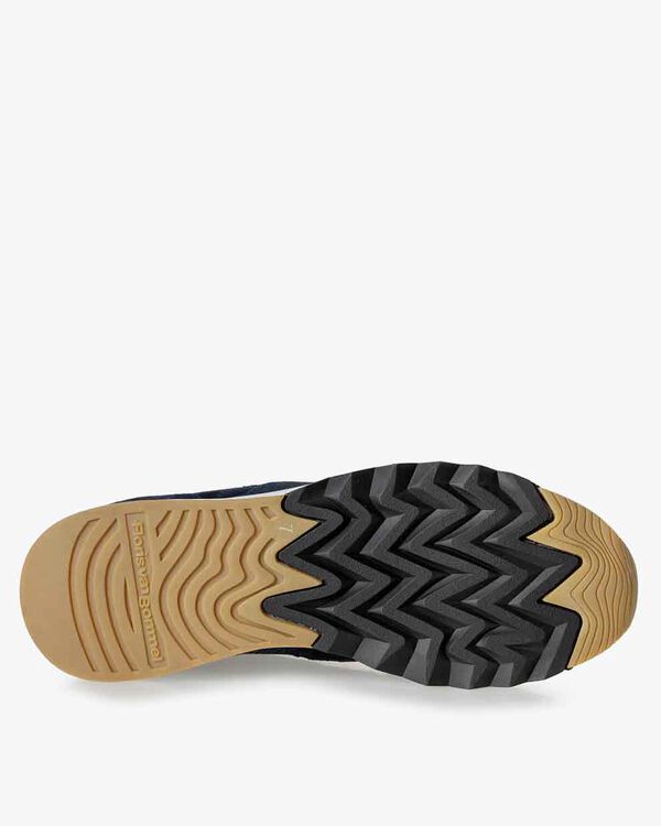 Nineti dark blue suede leather